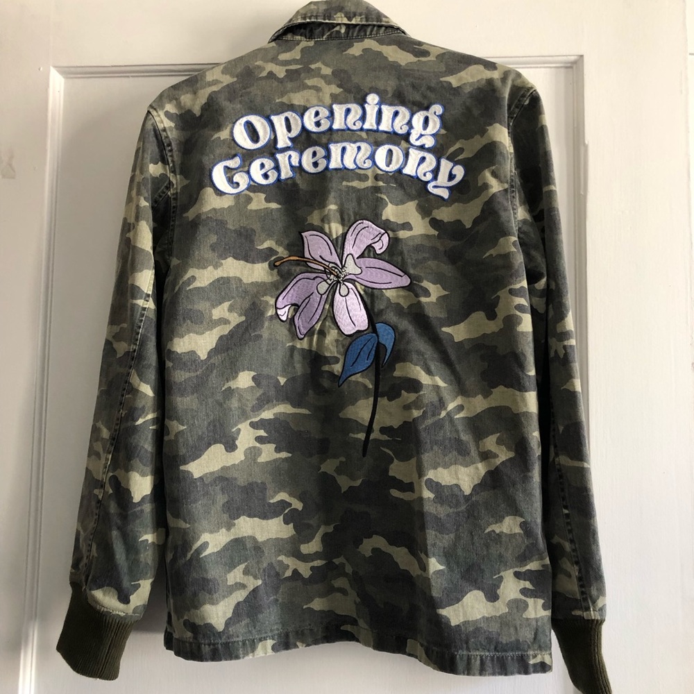 Opening Ceremony Camo + Floral Jacket